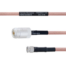 N Female to SMA Male MIL-DTL-17 Cable M17/60-RG142 Coax