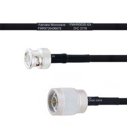 BNC Male to N Male MIL-DTL-17 Cable M17/84-RG223 Coax