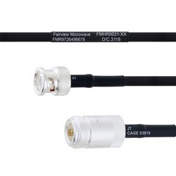 BNC Male to N Female MIL-DTL-17 Cable M17/84-RG223 Coax