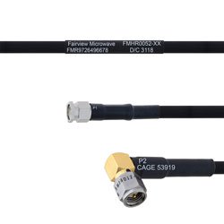 SMA Male to RA SMA Male MIL-DTL-17 Cable M17/84-RG223 Coax