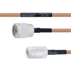 N Male to N Female MIL-DTL-17 Cable M17/128-RG400 Coax