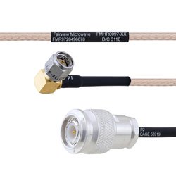 RA SMA Male to TNC Male MIL-DTL-17 Cable M17/113-RG316 Coax