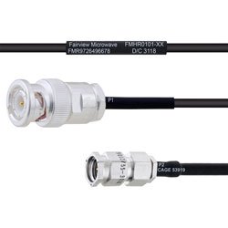 BNC Male to SMA Male MIL-DTL-17 Cable M17/119-RG174 Coax
