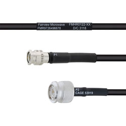 SMA Male to TNC Male MIL-DTL-17 Cable M17/28-RG58 Coax