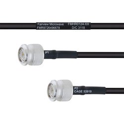 TNC Male to TNC Male MIL-DTL-17 Cable M17/28-RG58 Coax