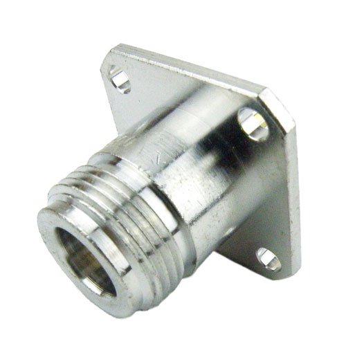 N Female (Jack) Connector Slotted Contact Terminal 4 Hole Flange (Panel ...