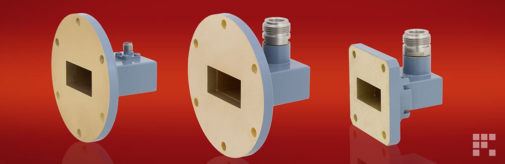 C Band Through X Band Waveguide to Coaxial Adapters