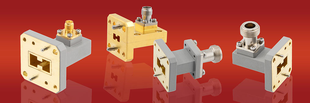 Double Ridge Waveguide-to-Coax Adapters
